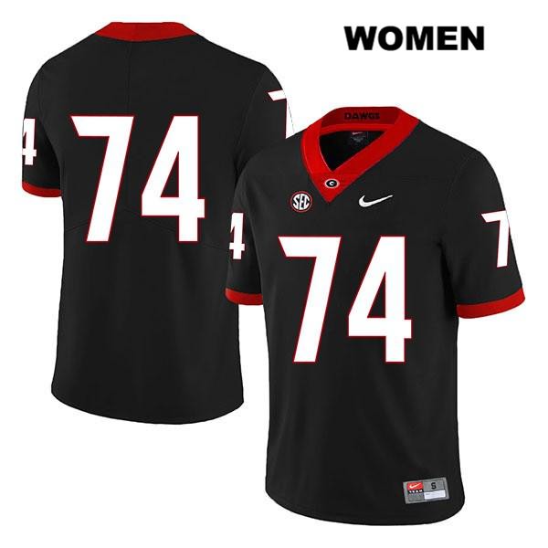 Georgia Bulldogs Women's Ben Cleveland #74 NCAA No Name Legend Authentic Black Nike Stitched College Football Jersey JTR8256NV